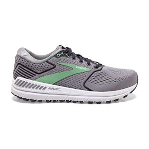 Brooks Ariel 20 Womens Road Running Shoes Grey/Black/Green | USA-KYF439816